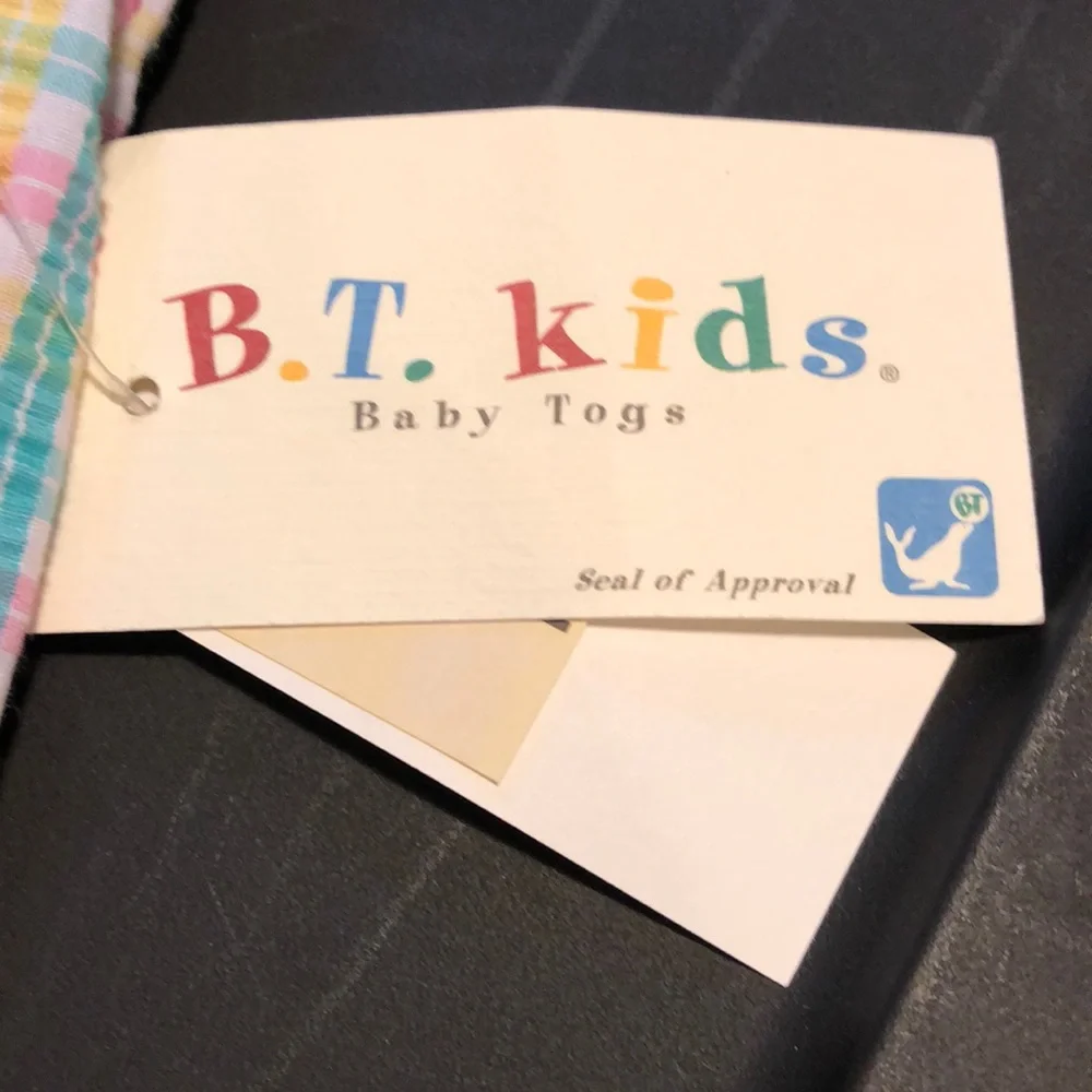 B.T Kids one piece checkered outfit size 18 months